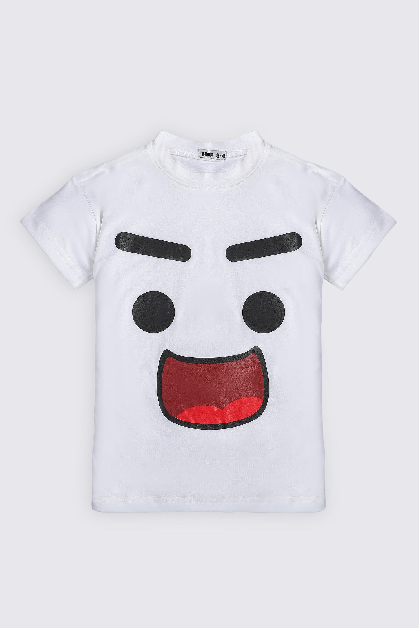 Girls White smiley Face Tee