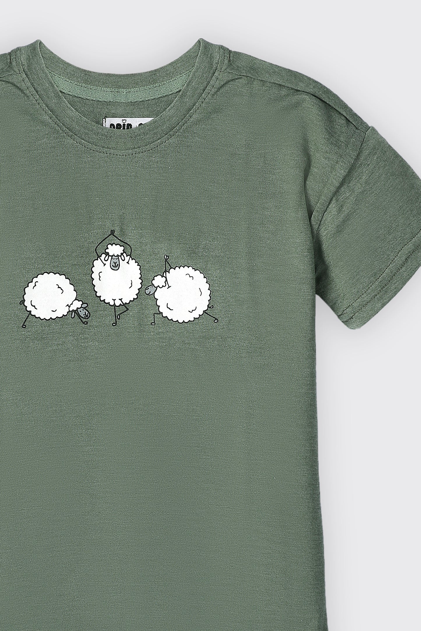 Boys Yoga sheep graphic tee