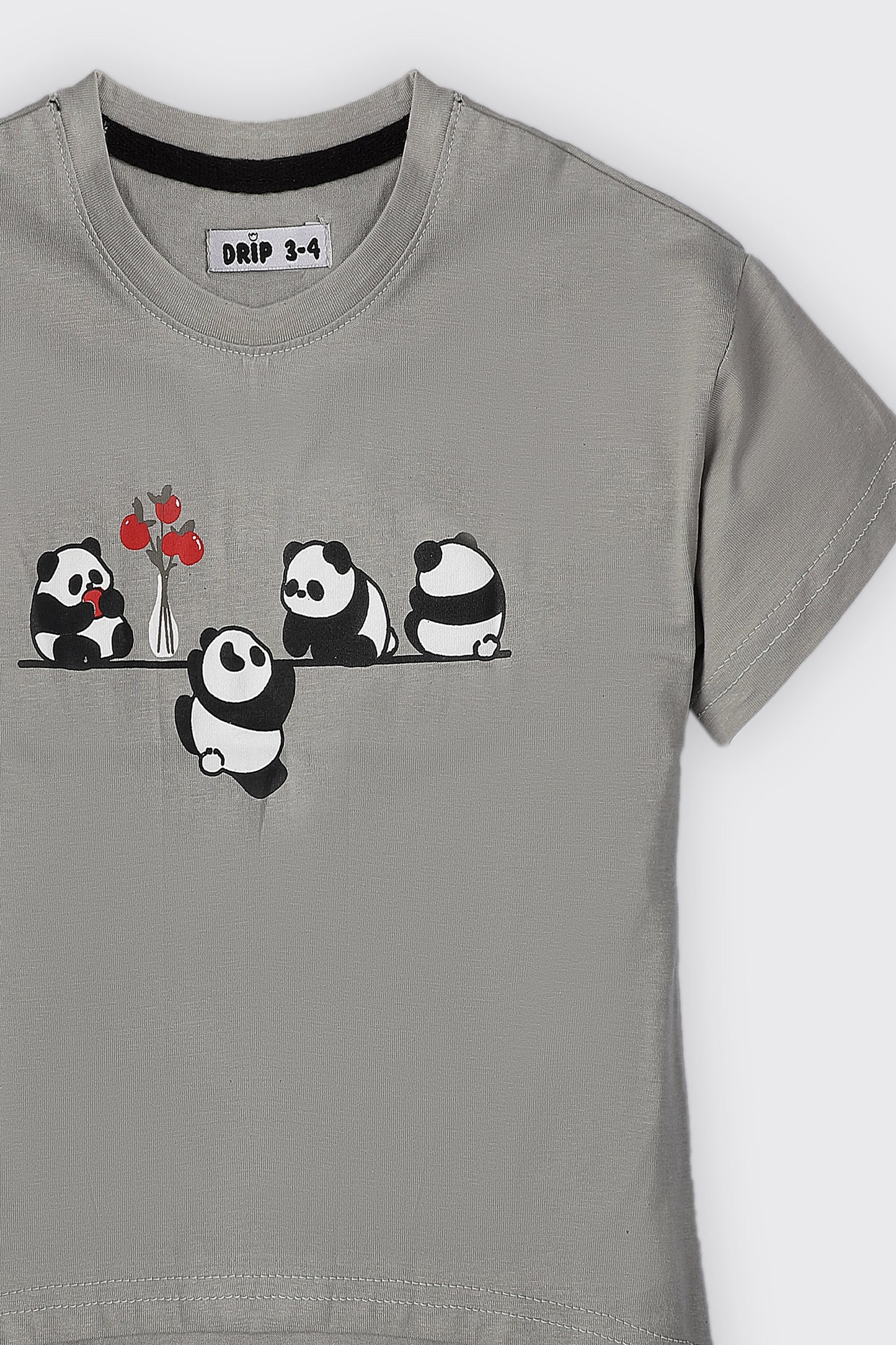 Girls Panda Crop Top