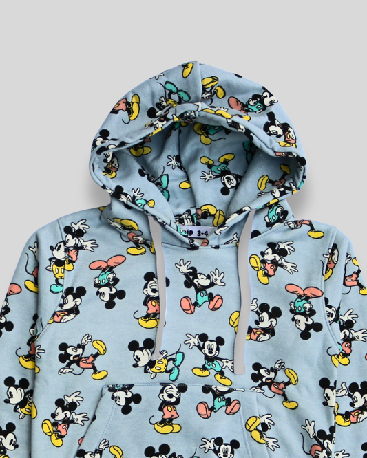 Mickey Mouse All-Over Print Cotton Fleece Hoodie