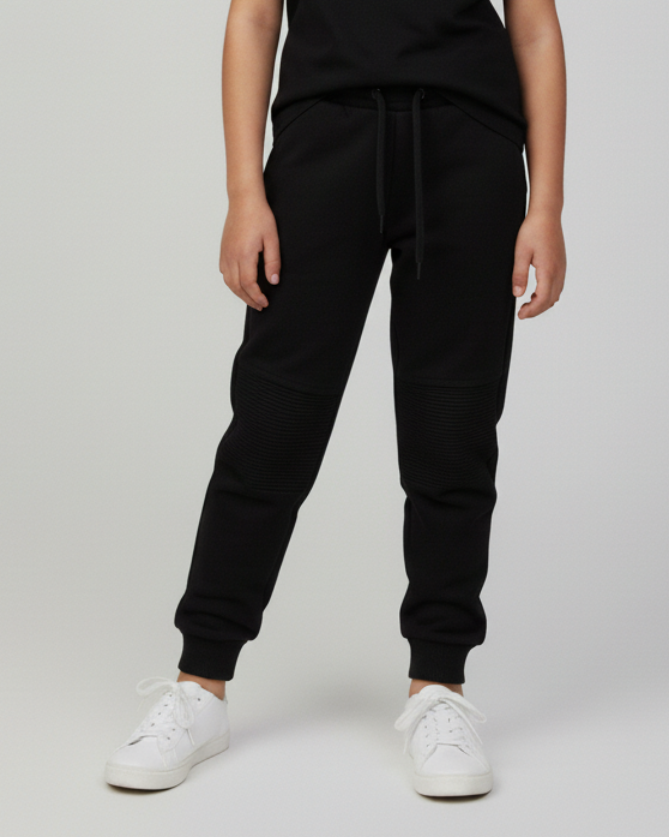 Black Cargo Biker Knee Trouser