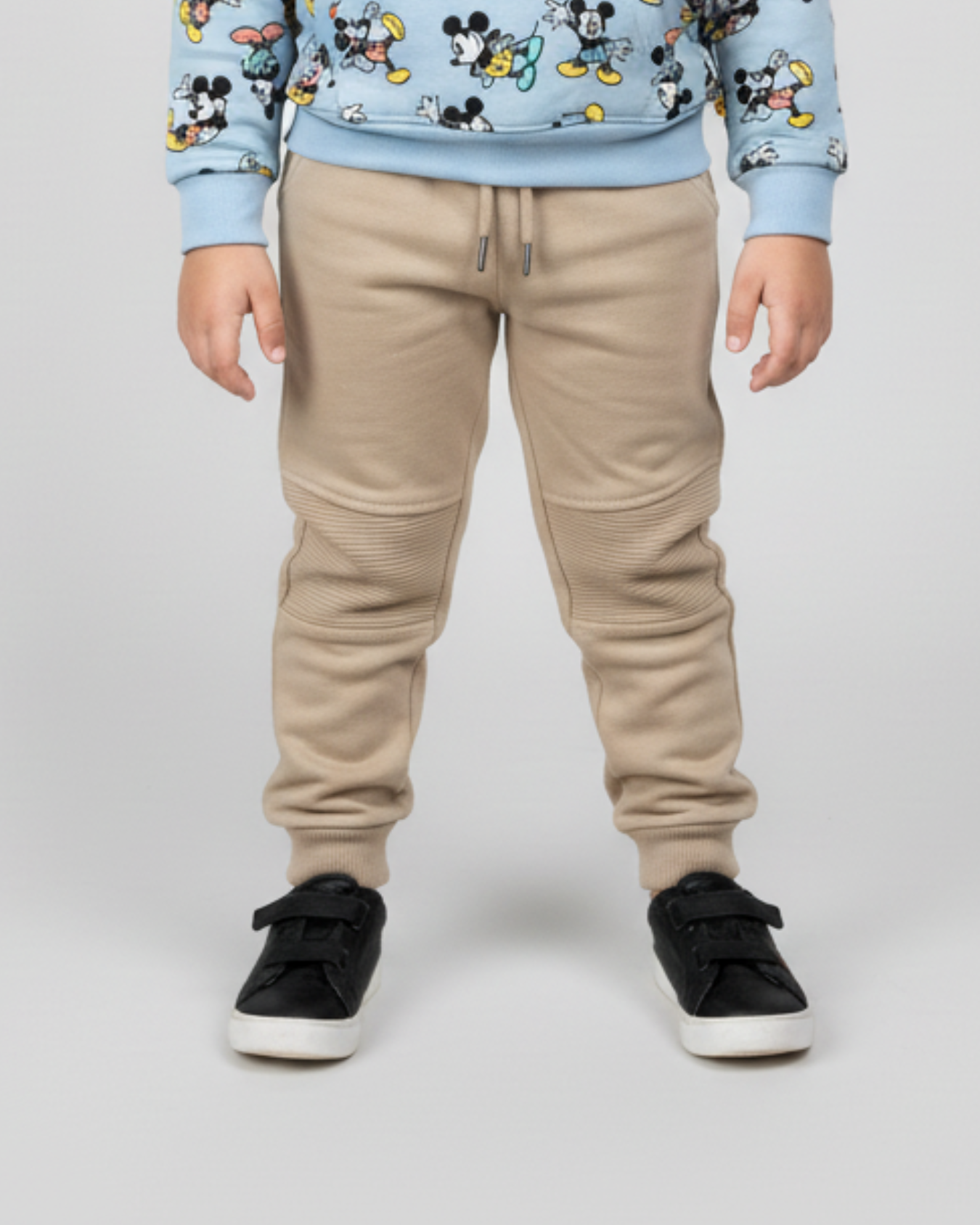 Beige Cargo Biker Knee Trouser