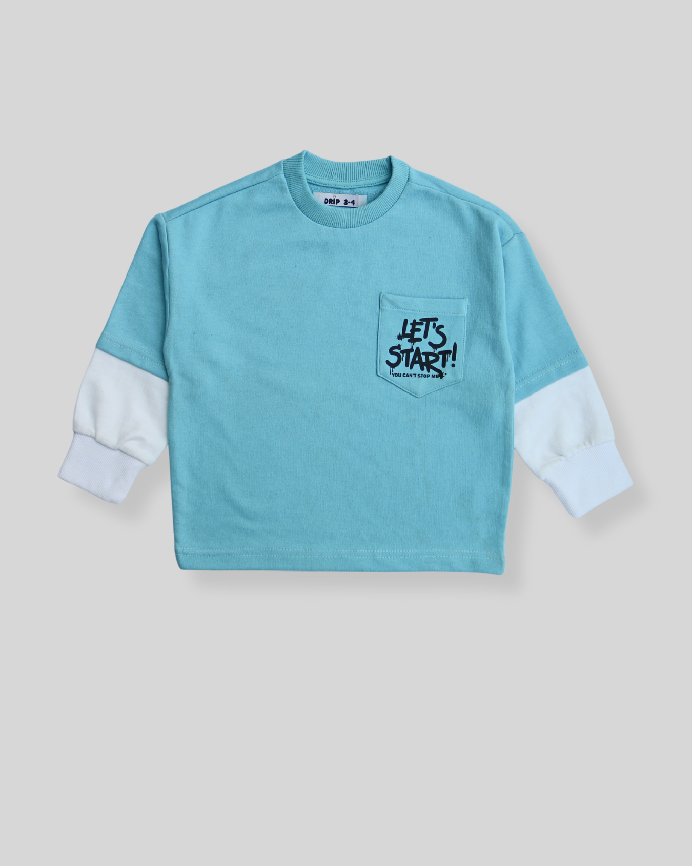 Boys Terry Jersey "Let's Start!" Sweatshirt