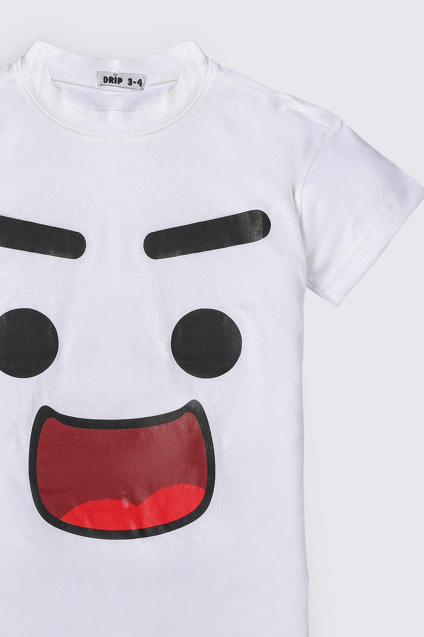 Girls White smiley Face Tee