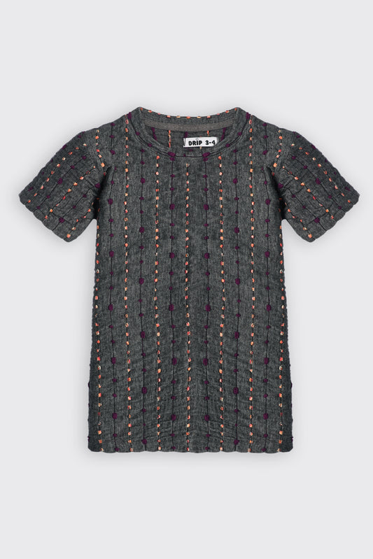 Girls Drop needle Knitted tee