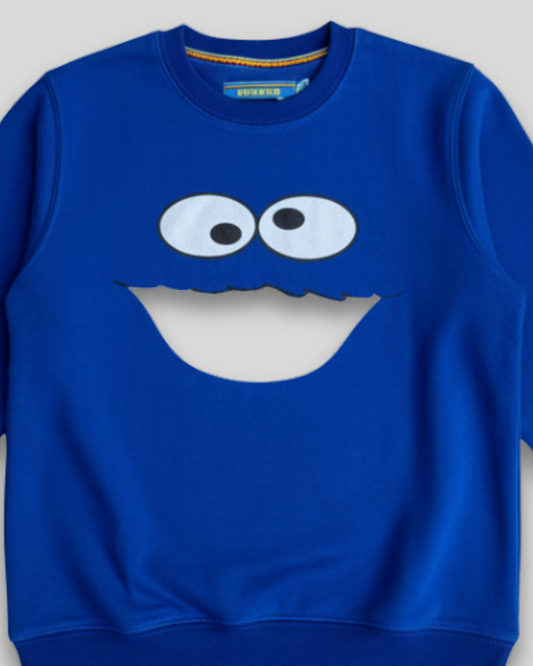 Cookie Monster Face Fleece Sweatshirt