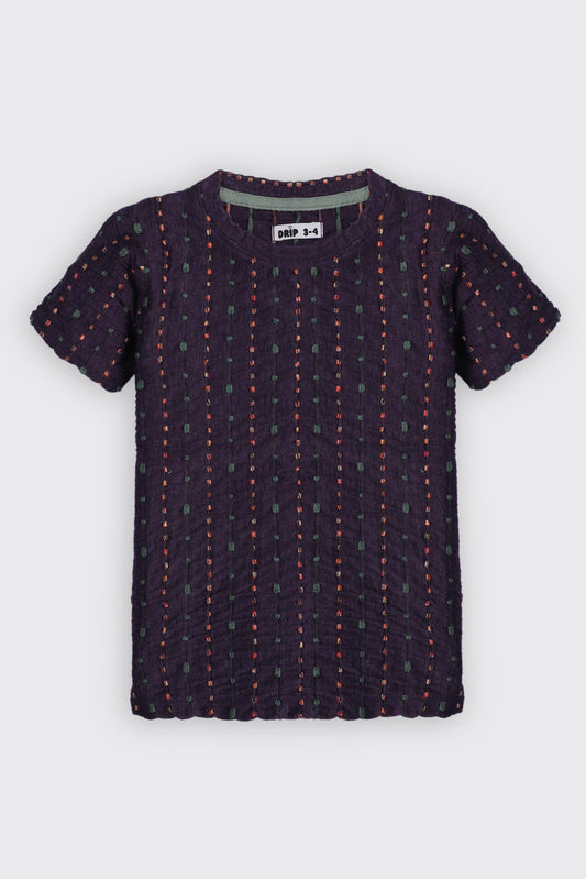 Girls Drop needle Knitted tee