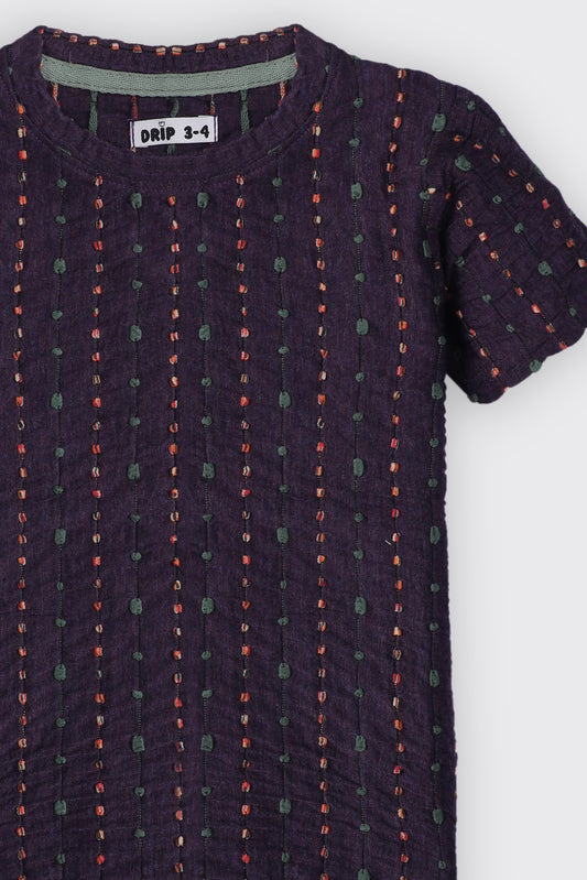 Girls Drop needle Knitted tee