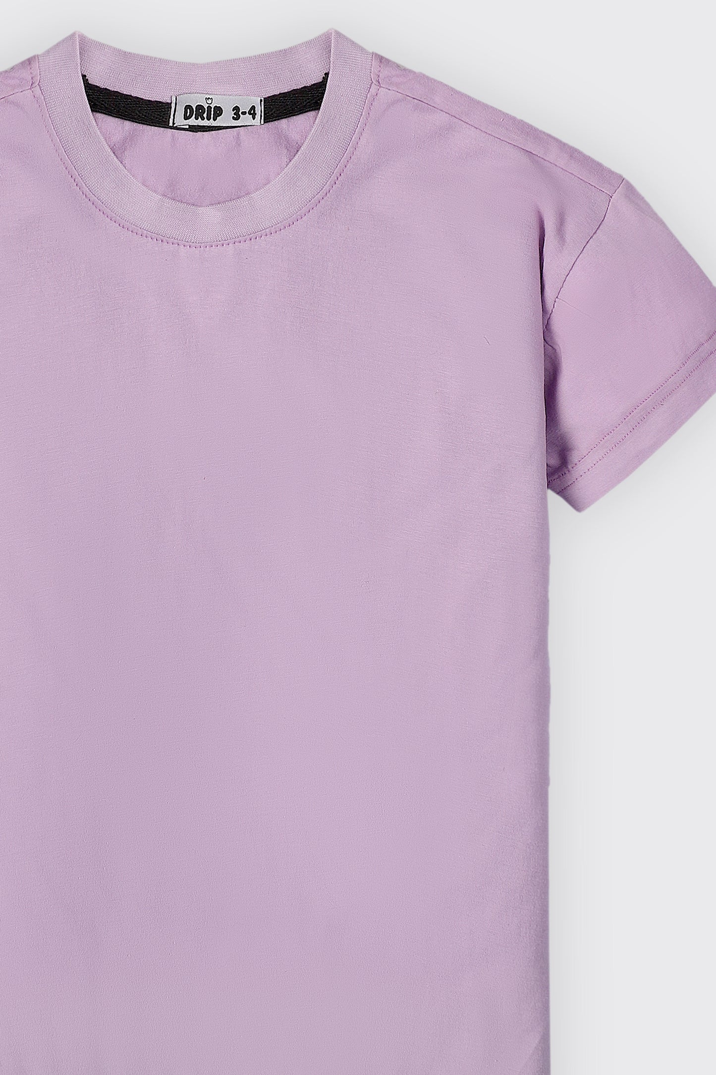 Girls Basic Lavender drop shoulder