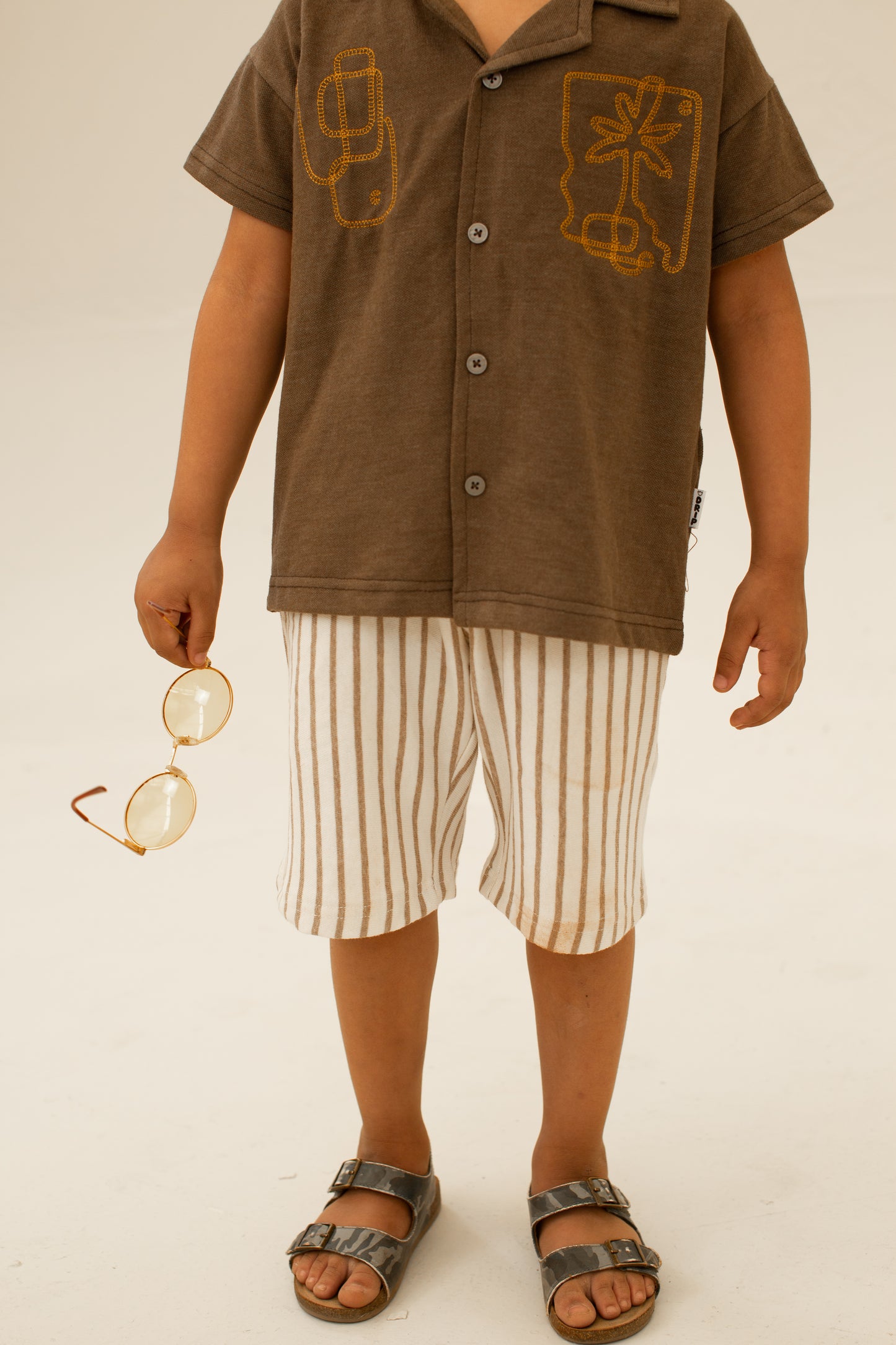 Boys French Terry Stripe Shorts