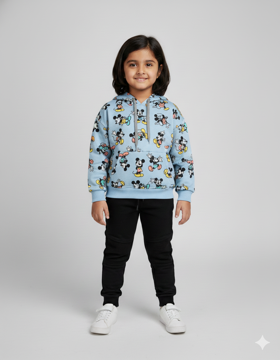 Mickey Mouse All-Over Print Cotton Fleece Hoodie