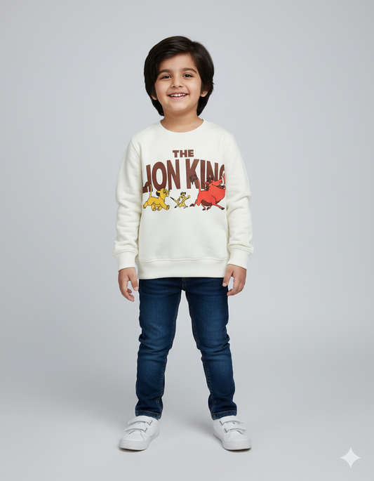 Boys The Lion King Kids Cotton Fleece Sweatshirt