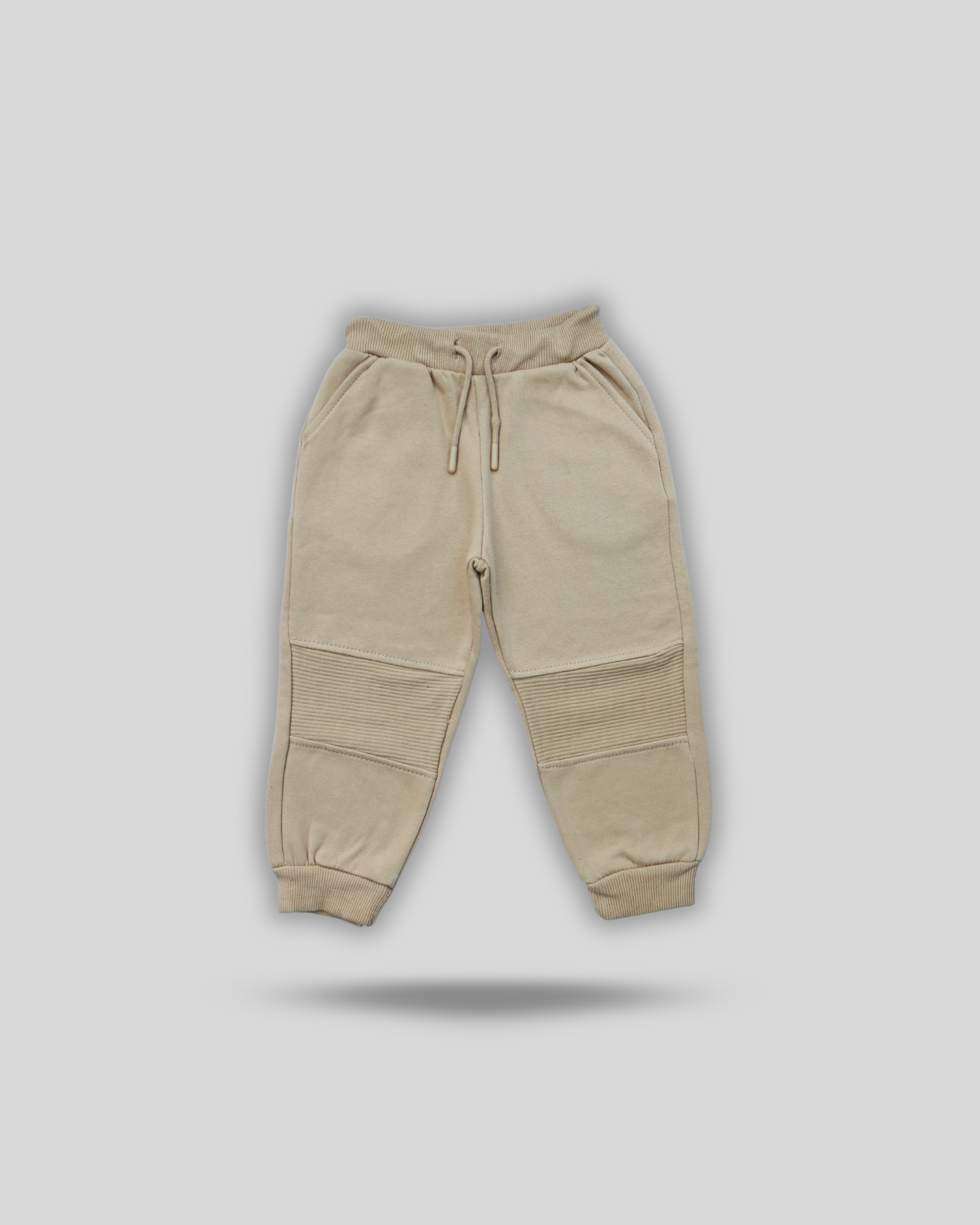 Beige Cargo Biker Knee Trouser