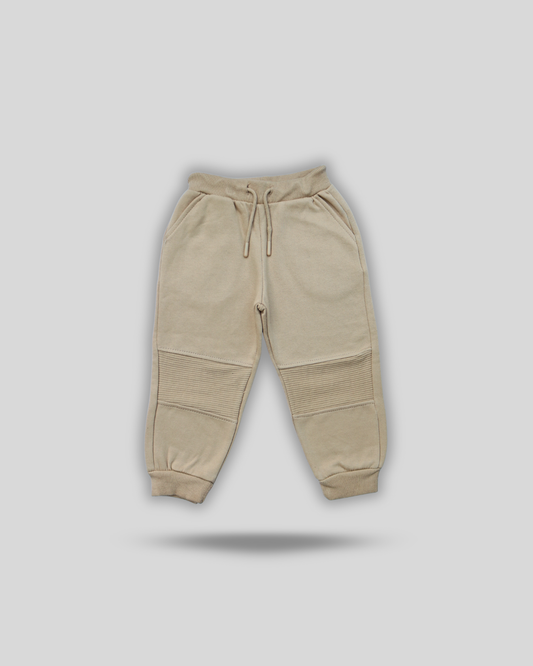 Beige Cargo Biker Knee Trouser