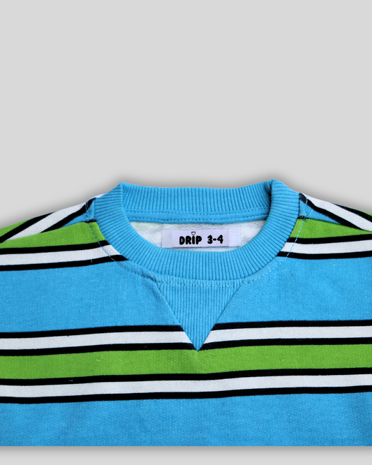 Boys Vibrant Stripe Fleece Sweatshirt