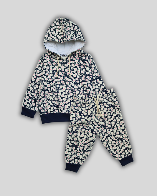 Girls Floral Cotton Fleece Co-ord Set