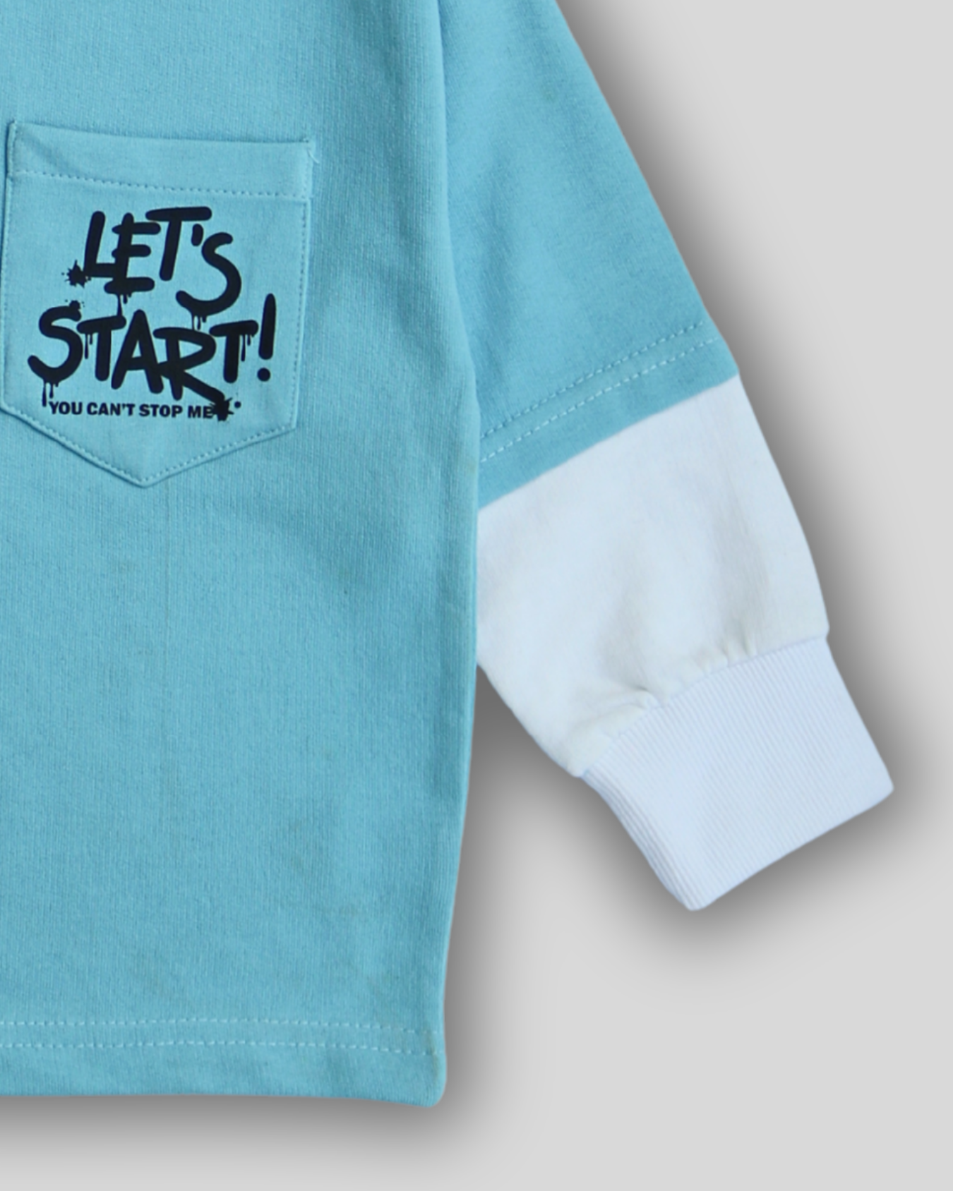 Boys Terry Jersey "Let's Start!" Sweatshirt