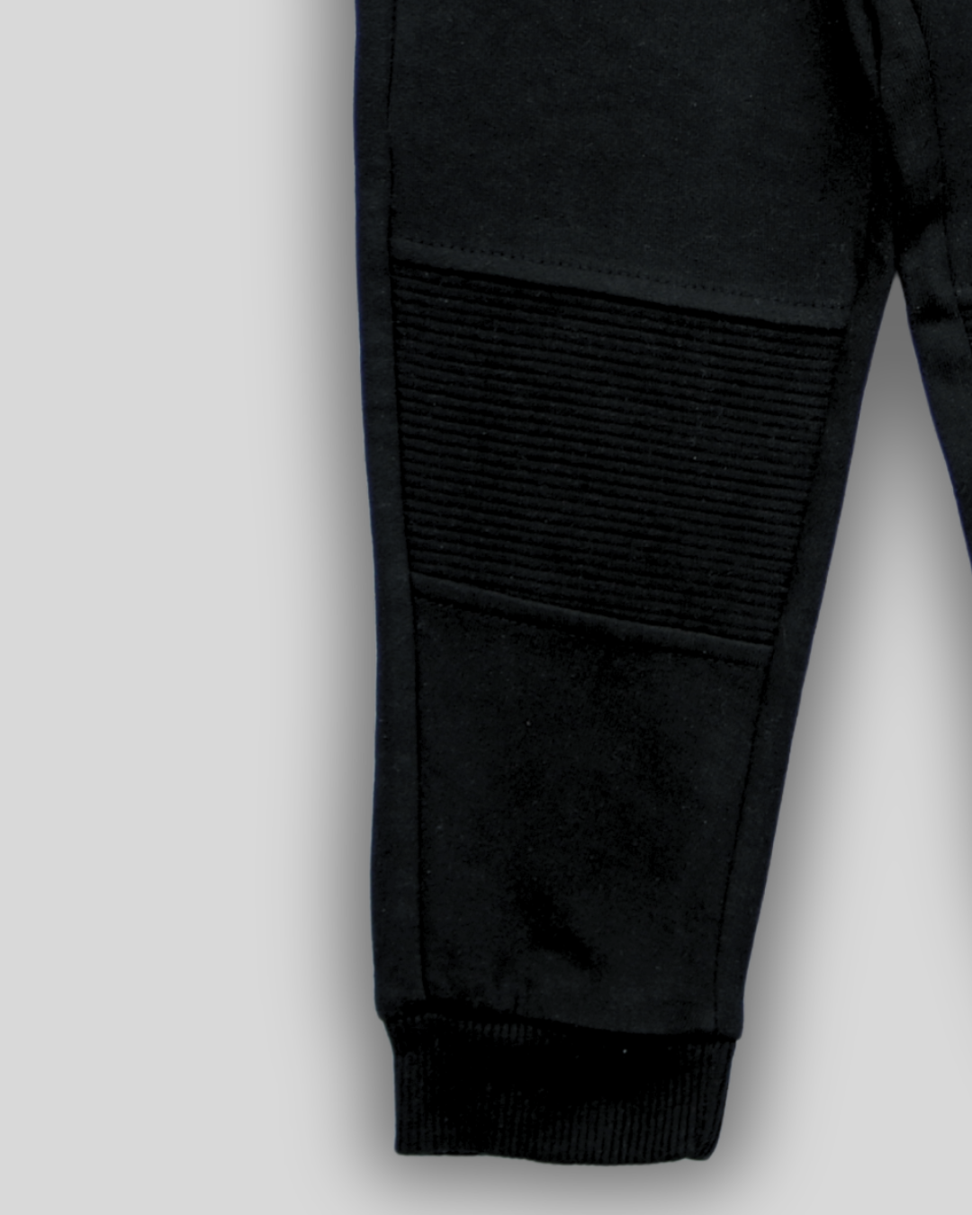 Black Cargo Biker Knee Trouser