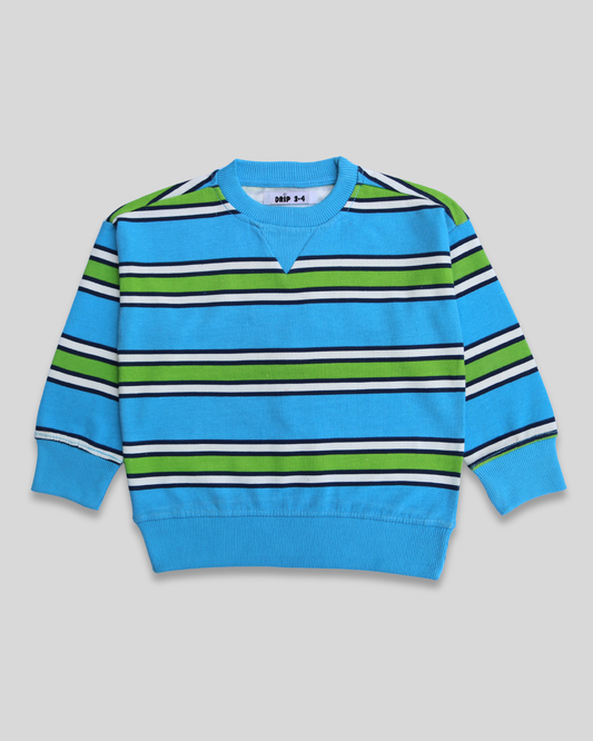 Boys Vibrant Stripe Fleece Sweatshirt