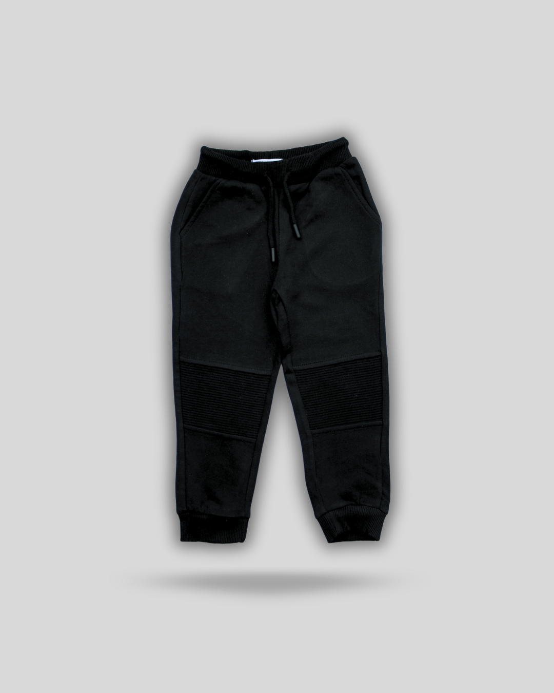 Black Cargo Biker Knee Trouser